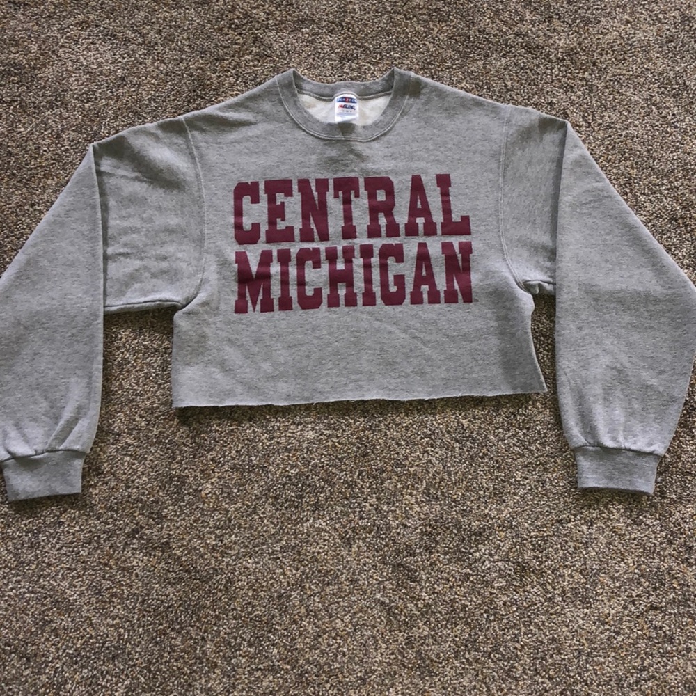 central michigan university cropped sweatshirt